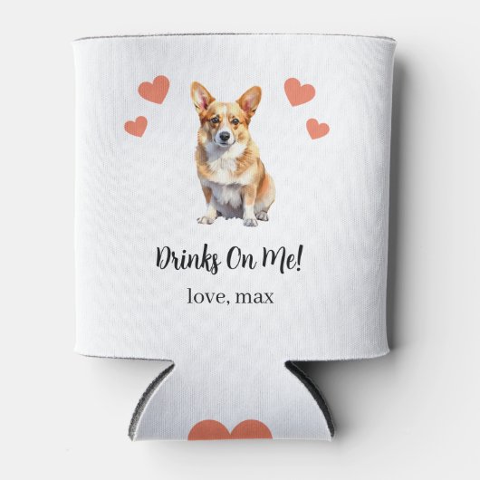 Custom Corgi Pet Wedding Koelbox Blikjeskoeler (Voorkant)