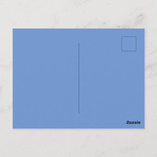 Custom Cornflower Blue Afbeelding-Perfect Standaar Briefkaart (Achterkant)