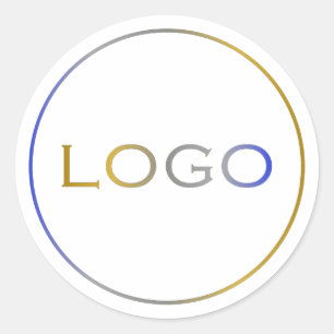 Custom Corporate Business Grote Ronde Logo Eenvoud Sticker