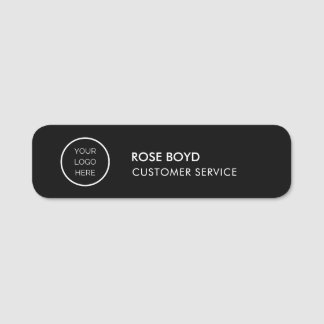 Custom Corporate Business Logo Black Employee Name Naamplaatje
