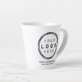 Custom Corporate Business Logo Latte Latte Mok (Rechterhoek)