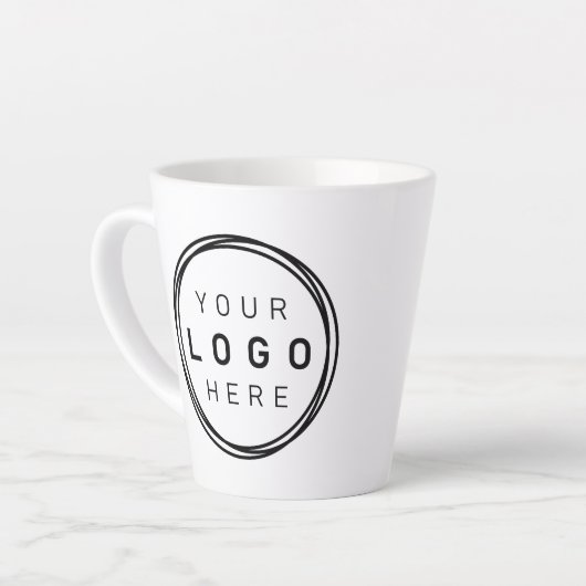 Custom Corporate Business Logo Latte Latte Mok (Linkerhoek)