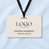 Custom Corporate Business Logo Modern ID Badge