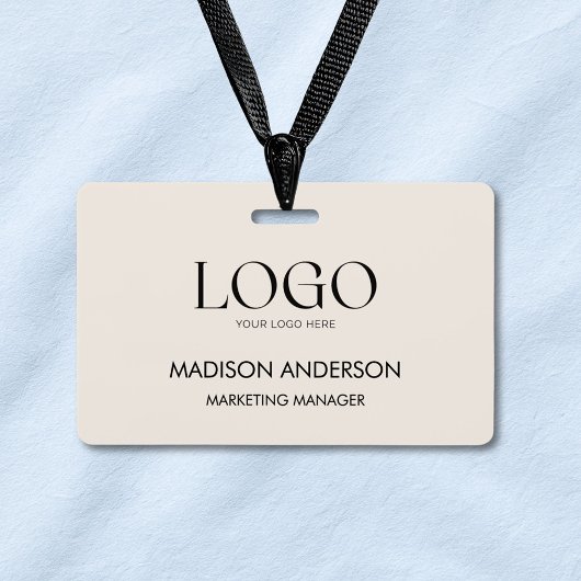 Custom Corporate Business Logo Modern ID Badge