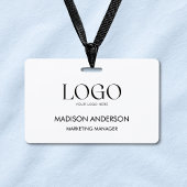 Custom Corporate Business Logo Modern ID Badge