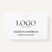 Custom Corporate Business Logo Modern ID Badge (Voorkant)