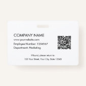 Custom Corporate Business Logo Modern ID Badge (Achterkant)