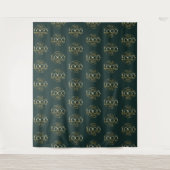 Custom Corporate Business Logo Pattern Backdrop Wandkleed (Voorkant)