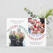 Custom Corporate Christmas Card | 2 Photos Feestdagenkaart (Staand voorkant)