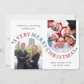 Custom Corporate Christmas Card | 2 Photos Feestdagenkaart (Voorkant)
