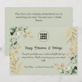 Custom Corporate Christmas Wenskaart 2025 Feestdagenkaart (Voorkant / Achterkant)