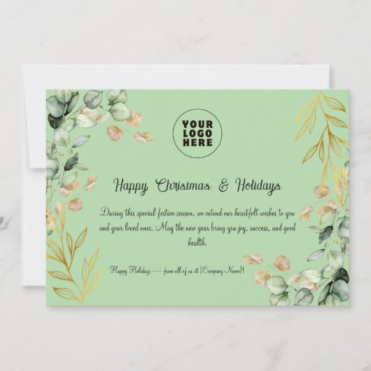 Custom Corporate Christmas Wenskaart 2025 Feestdagenkaart (Voorkant)