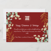 Custom Corporate Christmas Wenskaart 2025 Feestdagenkaart (Voorkant)