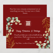 Custom Corporate Christmas Wenskaart 2025 Feestdagenkaart (Voorkant / Achterkant)