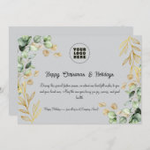 Custom Corporate Christmas Wenskaart 2025 Feestdagenkaart (Voorkant / Achterkant)