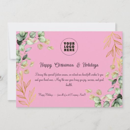 Custom Corporate Christmas Wenskaart 2025 Feestdagenkaart (Voorkant)