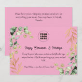 Custom Corporate Christmas Wenskaart 2025 Feestdagenkaart (Voorkant / Achterkant)