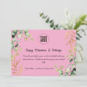 Custom Corporate Christmas Wenskaart 2025 Feestdagenkaart (Staand voorkant)