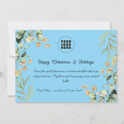 Custom Corporate Christmas Wenskaart 2025 Feestdagenkaart (Voorkant)