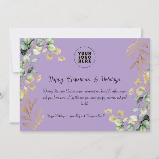 Custom Corporate Christmas Wenskaart 2025 Feestdagenkaart (Voorkant)