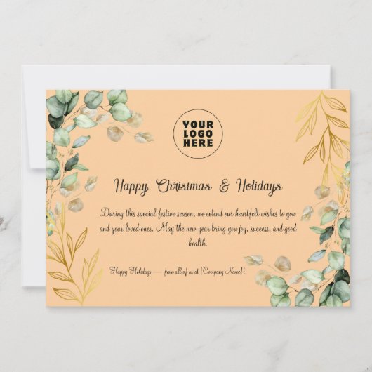 Custom Corporate Christmas Wenskaart 2025 Feestdagenkaart (Voorkant)