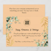 Custom Corporate Christmas Wenskaart 2025 Feestdagenkaart (Voorkant / Achterkant)