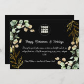 Custom Corporate Christmas Wenskaart 2025 Feestdagenkaart (Voorkant / Achterkant)