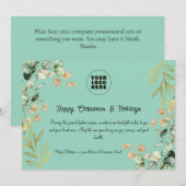 Custom Corporate Christmas Wenskaart 2025 Feestdagenkaart (Voorkant / Achterkant)