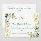 Custom Corporate Christmas Wenskaart 2025 Feestdagenkaart (Voorkant / Achterkant)