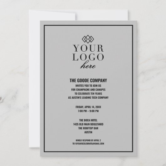 Custom Corporate Company Event | Partij Kaart (Voorkant)