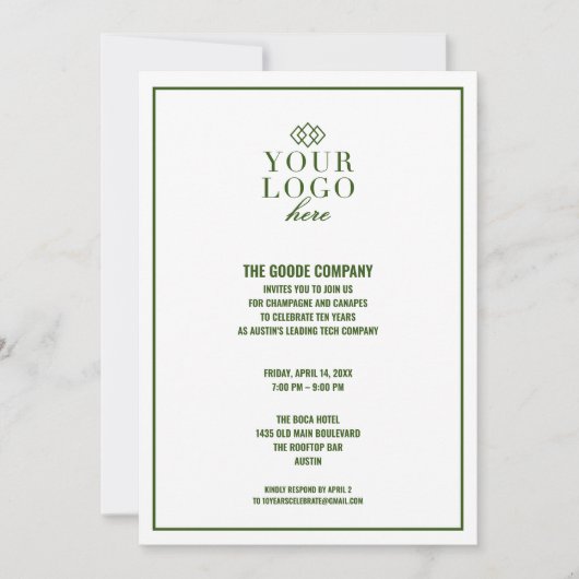 Custom Corporate Company Event | Tuinpartij Kaart (Voorkant)