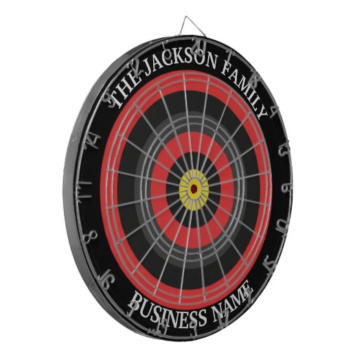 Custom Corporate Dartboard Business Name Dartbord (Voorkant Links)