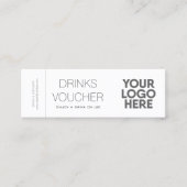 Custom Corporate Drink Voucher Ticket Logo Kaart (Voorkant)