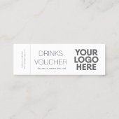 Custom Corporate Drink Voucher Ticket Logo Kaart (Achterkant)