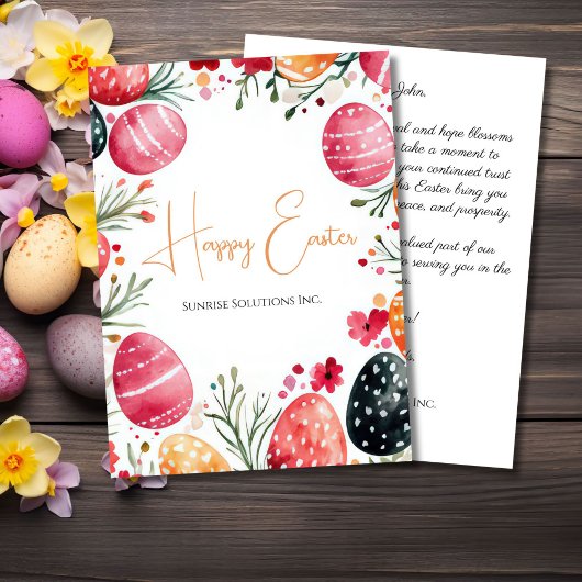 Custom Corporate Easter Greeting Card Kaart