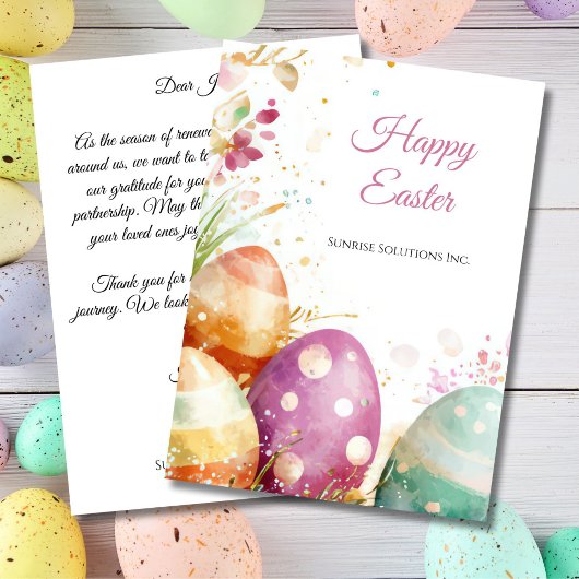 Custom Corporate Easter Greetings Card Kaart