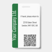 Custom Corporate Employee ID Badge (Back)