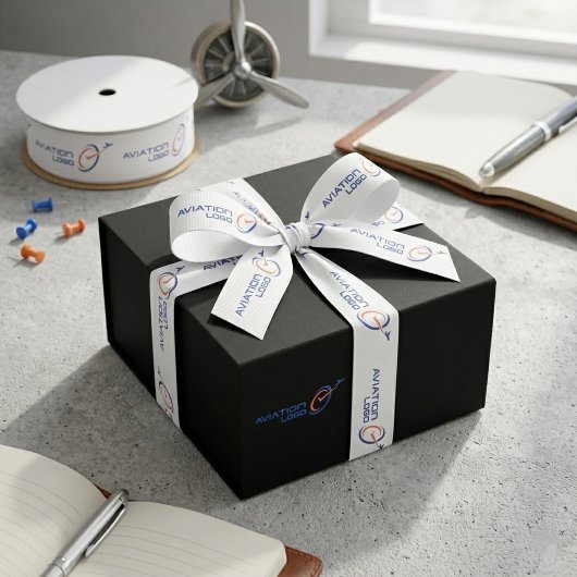 Custom Corporate Gift Logo Grosgrain Ribbon Lint