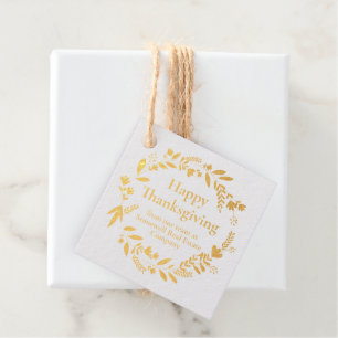 Custom Corporate Happy Thanksgiving: prachtig goud Bedankjes Labels