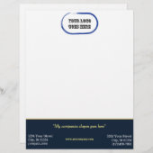Custom Corporate Letterhead - Navy/Gold Hori Bar (Voorkant / Achterkant)