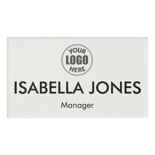 Custom Corporate Logo | Minimalist Luxury Name Naambadge (Voorkant)