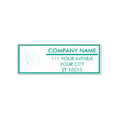 Custom Corporate minimalistisch modern blauw Kanto Zelfinktende Stempel (Design)