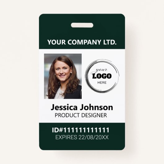Custom Corporate Professional Employee Photo ID Badge (Voorkant)