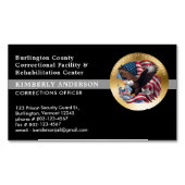 Custom Correctional Department Gevangeniswacht Log Magnetisch Visitekaartje (Voorkant)
