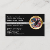 Custom Correctional Department Gevangeniswacht Log Visitekaartje (Voorkant)