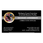 Custom Correctional Officer Jail Security Logo Magnetisch Visitekaartje (Voorkant)