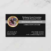 Custom Correctional Officer Jail Security Logo Visitekaartje (Voorkant)