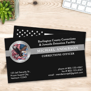 Custom Correctional Officer Wetshandhaving Logo Visitekaartje