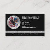 Custom Corrections Officer Bailiff Badge Jail Logo Visitekaartje (Voorkant)