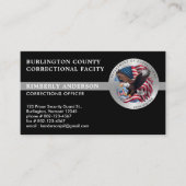 Custom Corrections Officer Parole Jailer Logo Visitekaartje (Voorkant)